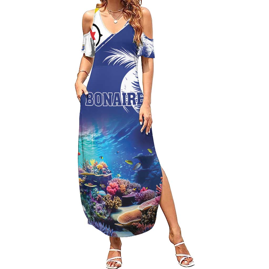Personalized Bonaire Underwater Tropical Corals Reef Summer Maxi Dress With Colorful Sea Fish - Wonder Print Shop