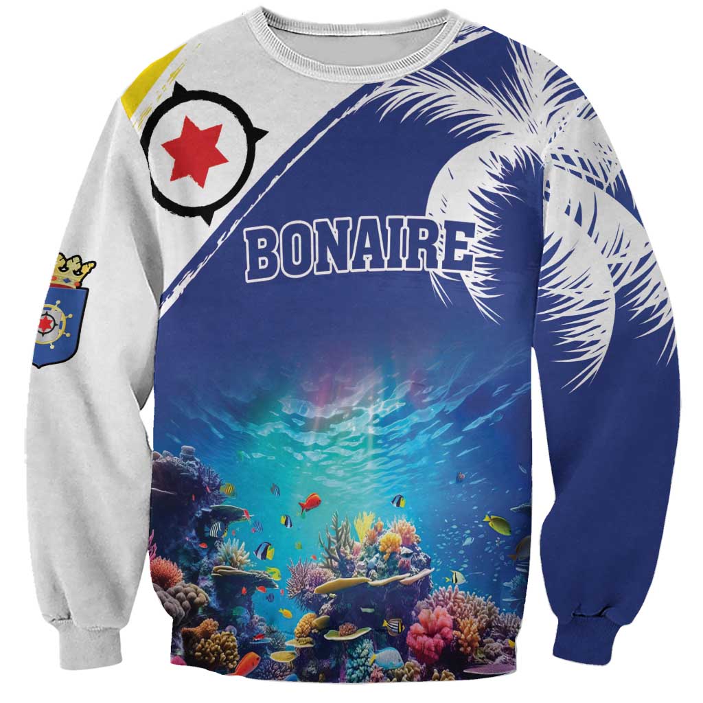 Personalized Bonaire Underwater Tropical Corals Reef Sweatshirt With Colorful Sea Fish - Wonder Print Shop
