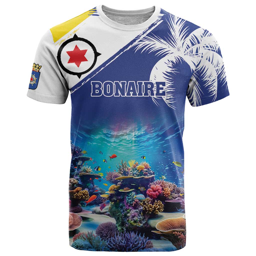 Personalized Bonaire Underwater Tropical Corals Reef T Shirt With Colorful Sea Fish - Wonder Print Shop