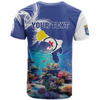 Personalized Bonaire Underwater Tropical Corals Reef T Shirt With Colorful Sea Fish - Wonder Print Shop