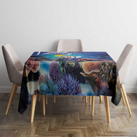Personalized Bonaire Underwater Tropical Corals Reef Tablecloth With Colorful Sea Fish - Wonder Print Shop