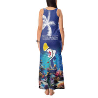 Personalized Bonaire Underwater Tropical Corals Reef Tank Maxi Dress With Colorful Sea Fish - Wonder Print Shop