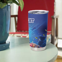 Personalized Bonaire Underwater Tropical Corals Reef Tumbler Cup With Colorful Sea Fish - Wonder Print Shop