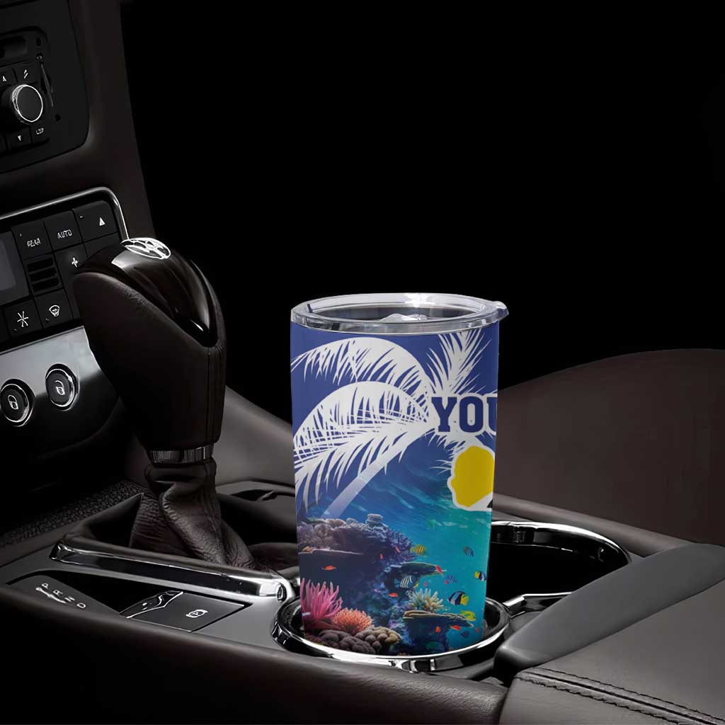 Personalized Bonaire Underwater Tropical Corals Reef Tumbler Cup With Colorful Sea Fish - Wonder Print Shop