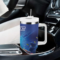 Personalized Bonaire Underwater Tropical Corals Reef Tumbler With Handle With Colorful Sea Fish - Wonder Print Shop