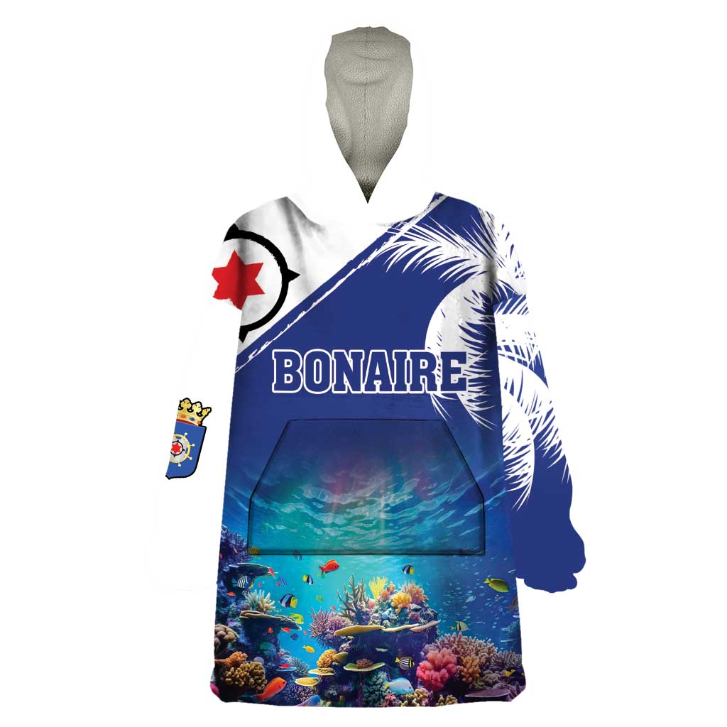 Personalized Bonaire Underwater Tropical Corals Reef Wearable Blanket Hoodie With Colorful Sea Fish - Wonder Print Shop