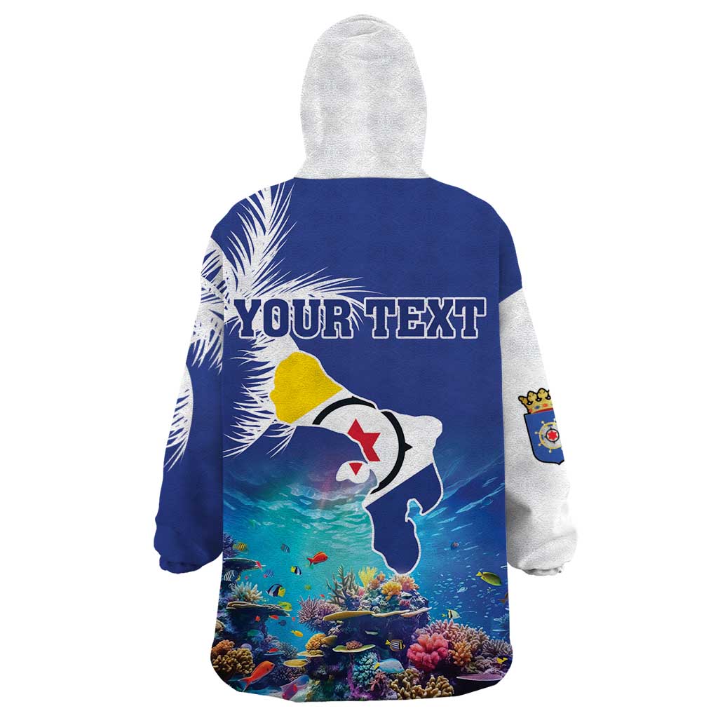 Personalized Bonaire Underwater Tropical Corals Reef Wearable Blanket Hoodie With Colorful Sea Fish - Wonder Print Shop