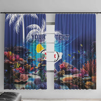 Personalized Bonaire Underwater Tropical Corals Reef Window Curtain With Colorful Sea Fish - Wonder Print Shop