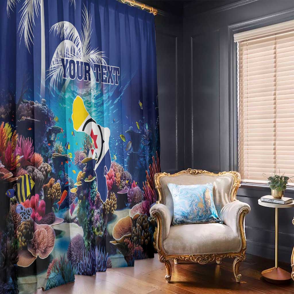 Personalized Bonaire Underwater Tropical Corals Reef Window Curtain With Colorful Sea Fish - Wonder Print Shop