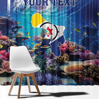 Personalized Bonaire Underwater Tropical Corals Reef Window Curtain With Colorful Sea Fish - Wonder Print Shop
