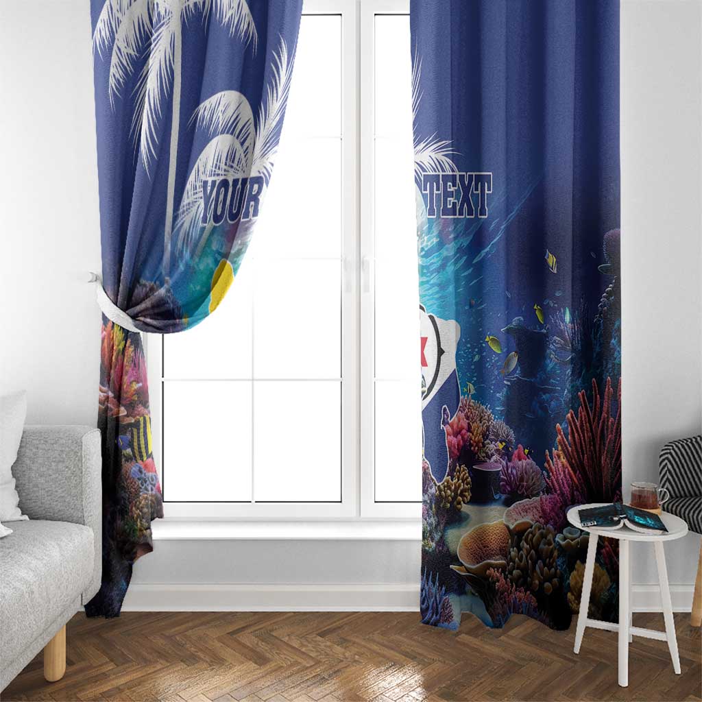 Personalized Bonaire Underwater Tropical Corals Reef Window Curtain With Colorful Sea Fish - Wonder Print Shop