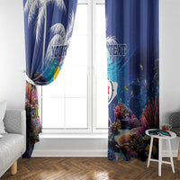 Personalized Bonaire Underwater Tropical Corals Reef Window Curtain With Colorful Sea Fish - Wonder Print Shop