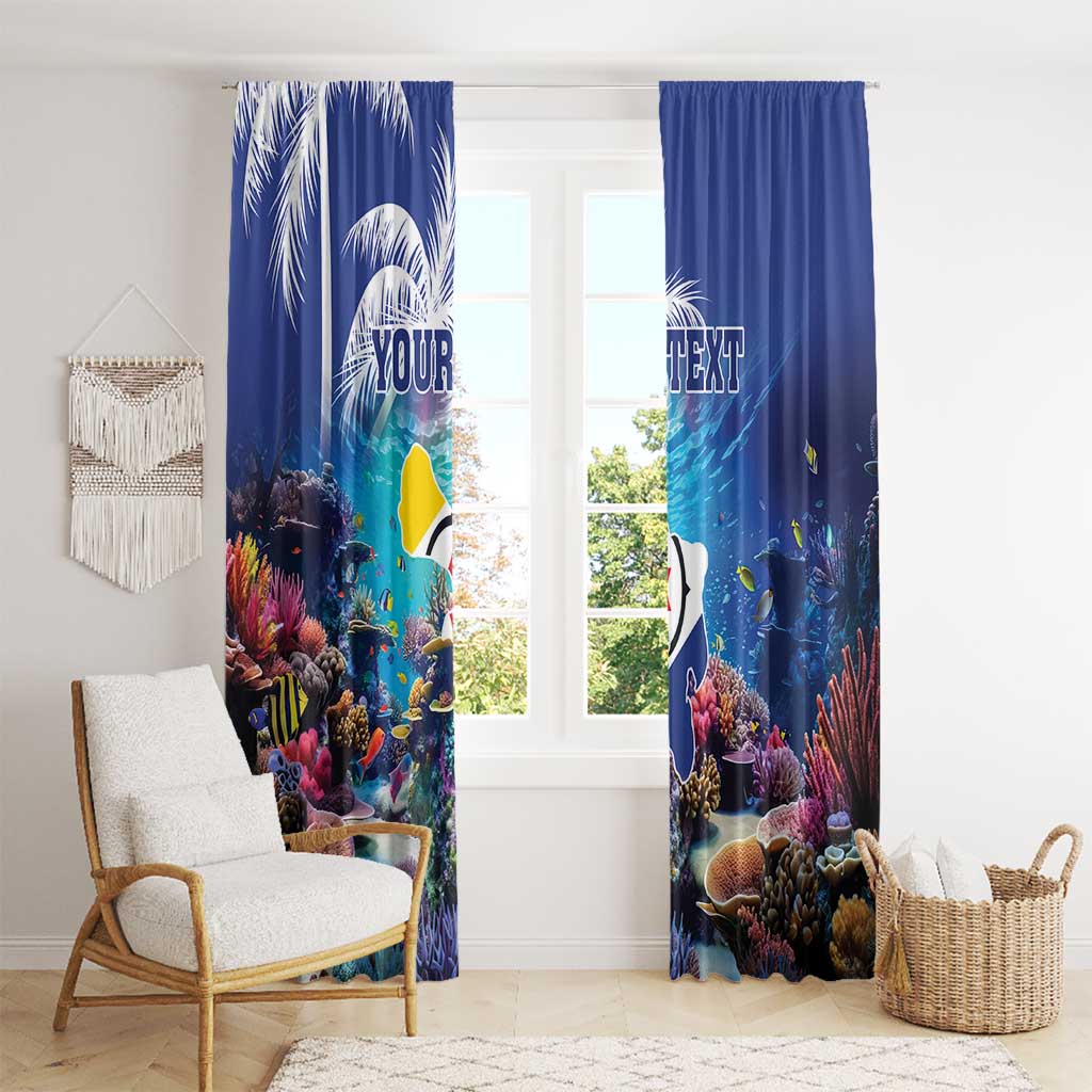 Personalized Bonaire Underwater Tropical Corals Reef Window Curtain With Colorful Sea Fish - Wonder Print Shop