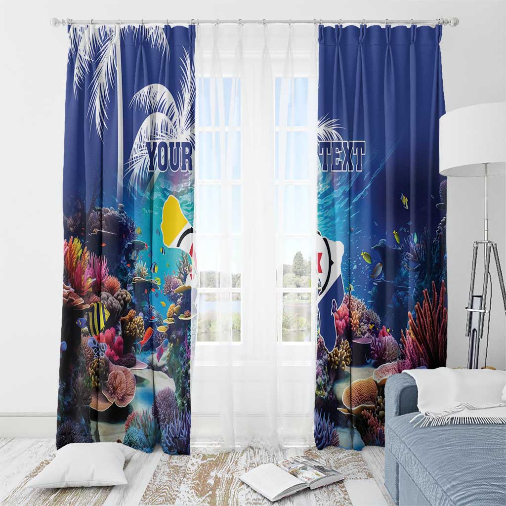 Personalized Bonaire Underwater Tropical Corals Reef Window Curtain With Colorful Sea Fish - Wonder Print Shop