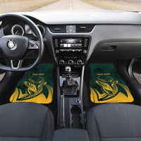 Personalized South Africa Springbok Car Mats With Trendy Protea Flowers Patterns - Wonder Print Shop