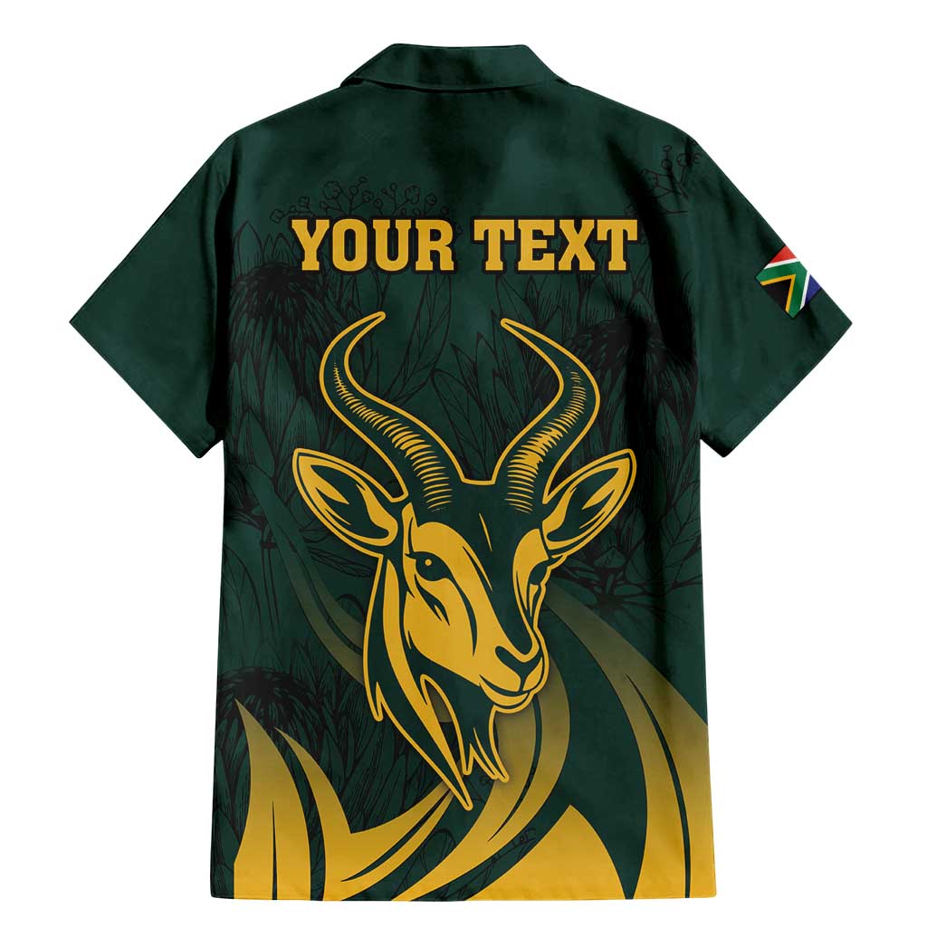 Personalized South Africa Springbok Family Matching Mermaid Dress and Hawaiian Shirt With Trendy Protea Flowers Patterns - Wonder Print Shop