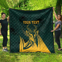 Personalized South Africa Springbok Quilt With Trendy Protea Flowers Patterns - Wonder Print Shop