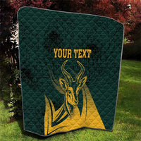 Personalized South Africa Springbok Quilt With Trendy Protea Flowers Patterns - Wonder Print Shop