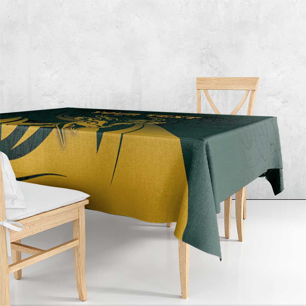 Personalized South Africa Springbok Tablecloth With Trendy Protea Flowers Patterns - Wonder Print Shop