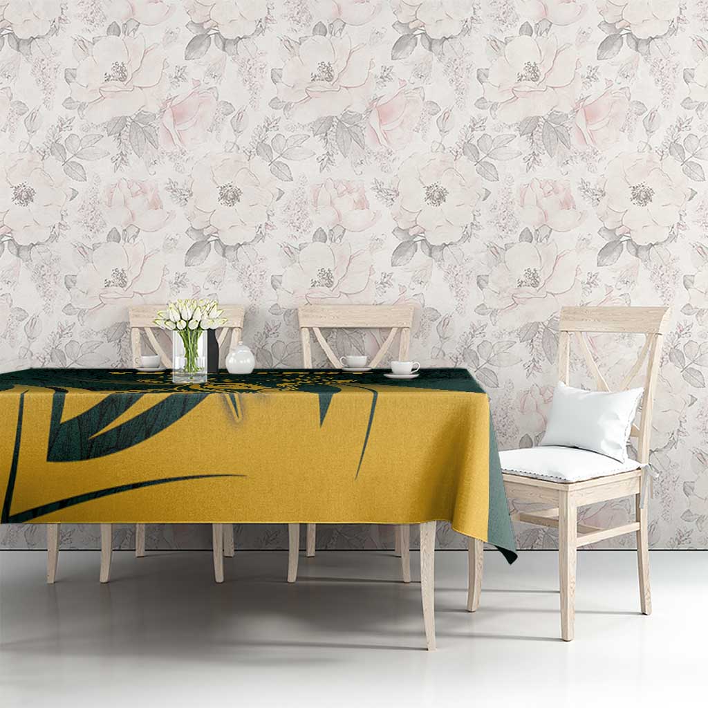 Personalized South Africa Springbok Tablecloth With Trendy Protea Flowers Patterns - Wonder Print Shop