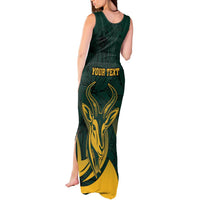 Personalized South Africa Springbok Tank Maxi Dress With Trendy Protea Flowers Patterns - Wonder Print Shop