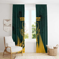 Personalized South Africa Springbok Window Curtain With Trendy Protea Flowers Patterns - Wonder Print Shop