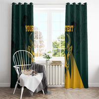 Personalized South Africa Springbok Window Curtain With Trendy Protea Flowers Patterns - Wonder Print Shop