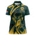 Personalized South Africa Springbok Women Polo Shirt With Trendy Protea Flowers Patterns - Wonder Print Shop