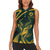 Personalized South Africa Springbok Women Sleeveless Polo Shirt With Trendy Protea Flowers Patterns - Wonder Print Shop