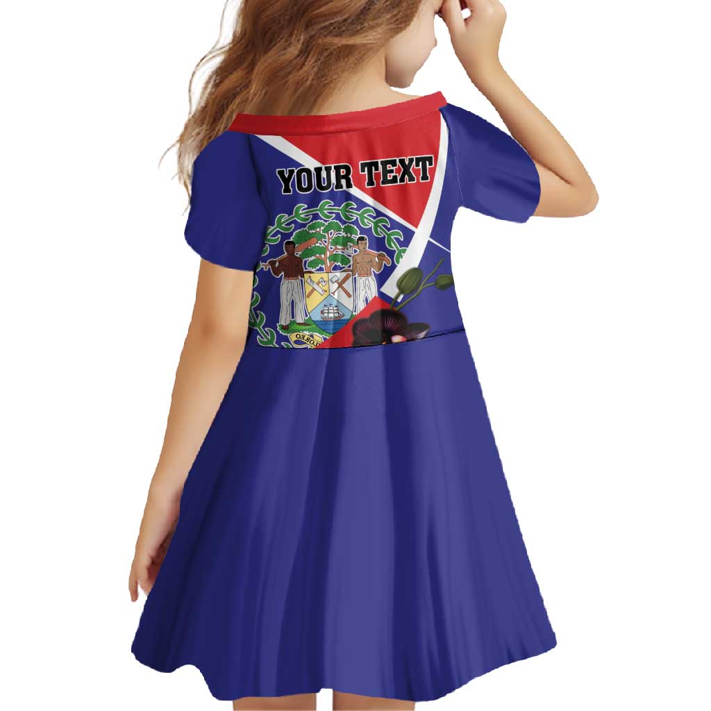 Personalized Belize Coat Of Arms Family Matching Off Shoulder Maxi Dress and Hawaiian Shirt With Black Orchid Flowers - Wonder Print Shop