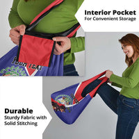 Personalized Belize Coat Of Arms Grocery Bag With Black Orchid Flowers