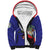 Personalized Belize Coat Of Arms Sherpa Hoodie With Black Orchid Flowers - Wonder Print Shop