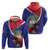 Personalized Belize Coat Of Arms Zip Hoodie With Black Orchid Flowers - Wonder Print Shop