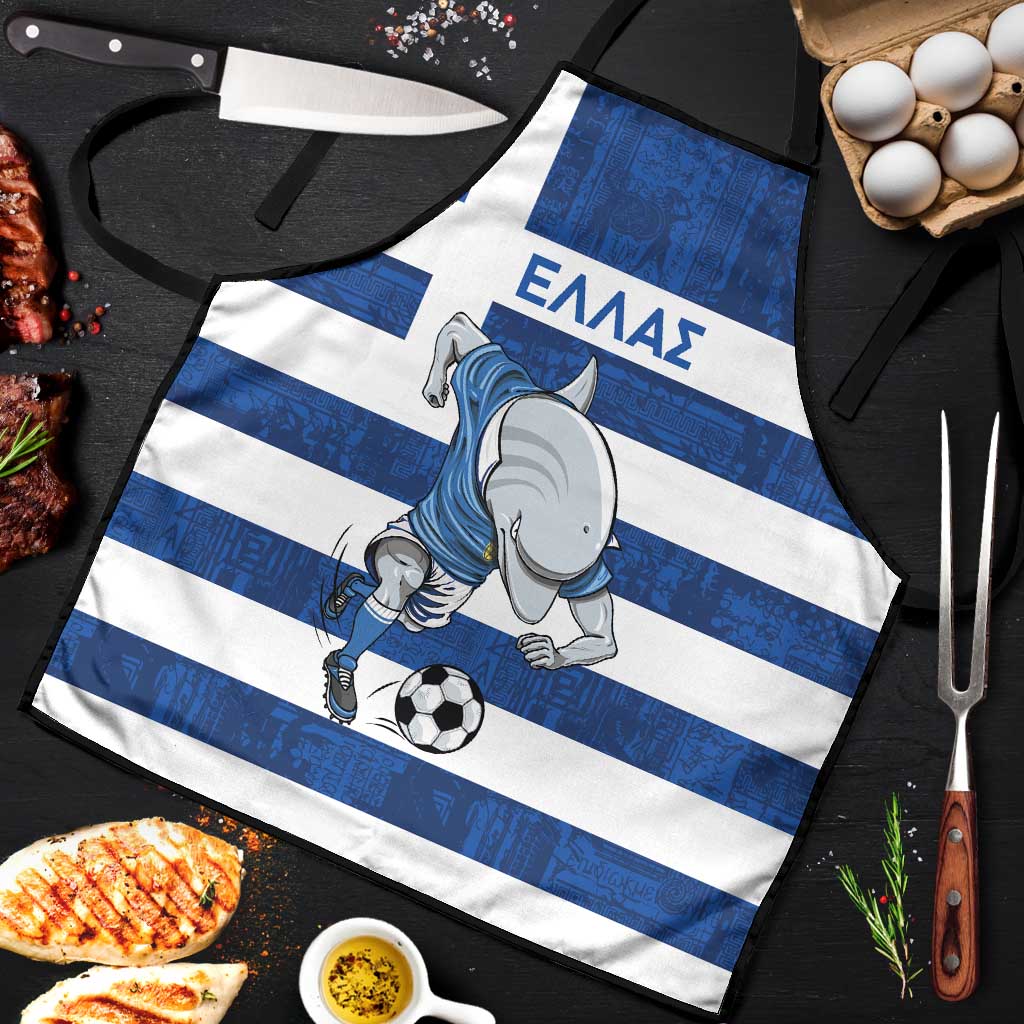 Greece Football Apron Dolphin Mascot Grunge Style - Wonder Print Shop