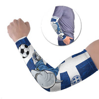 Greece Football Arm Sleeves Dolphin Mascot Grunge Style - Wonder Print Shop
