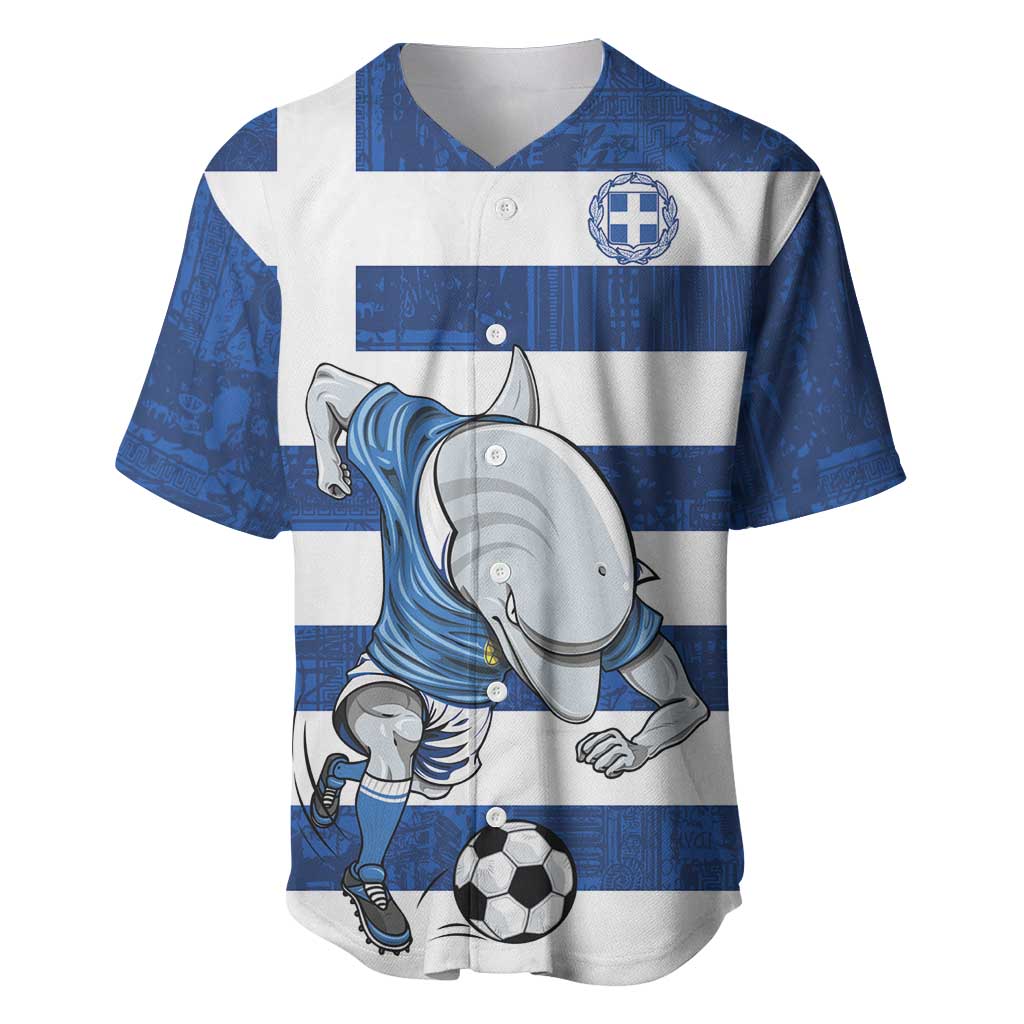 Greece Football Baseball Jersey Dolphin Mascot Grunge Style - Wonder Print Shop