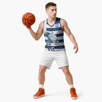 Greece Football Basketball Jersey Dolphin Mascot Grunge Style - Wonder Print Shop