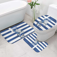 Greece Football Bathroom Set Dolphin Mascot Grunge Style - Wonder Print Shop