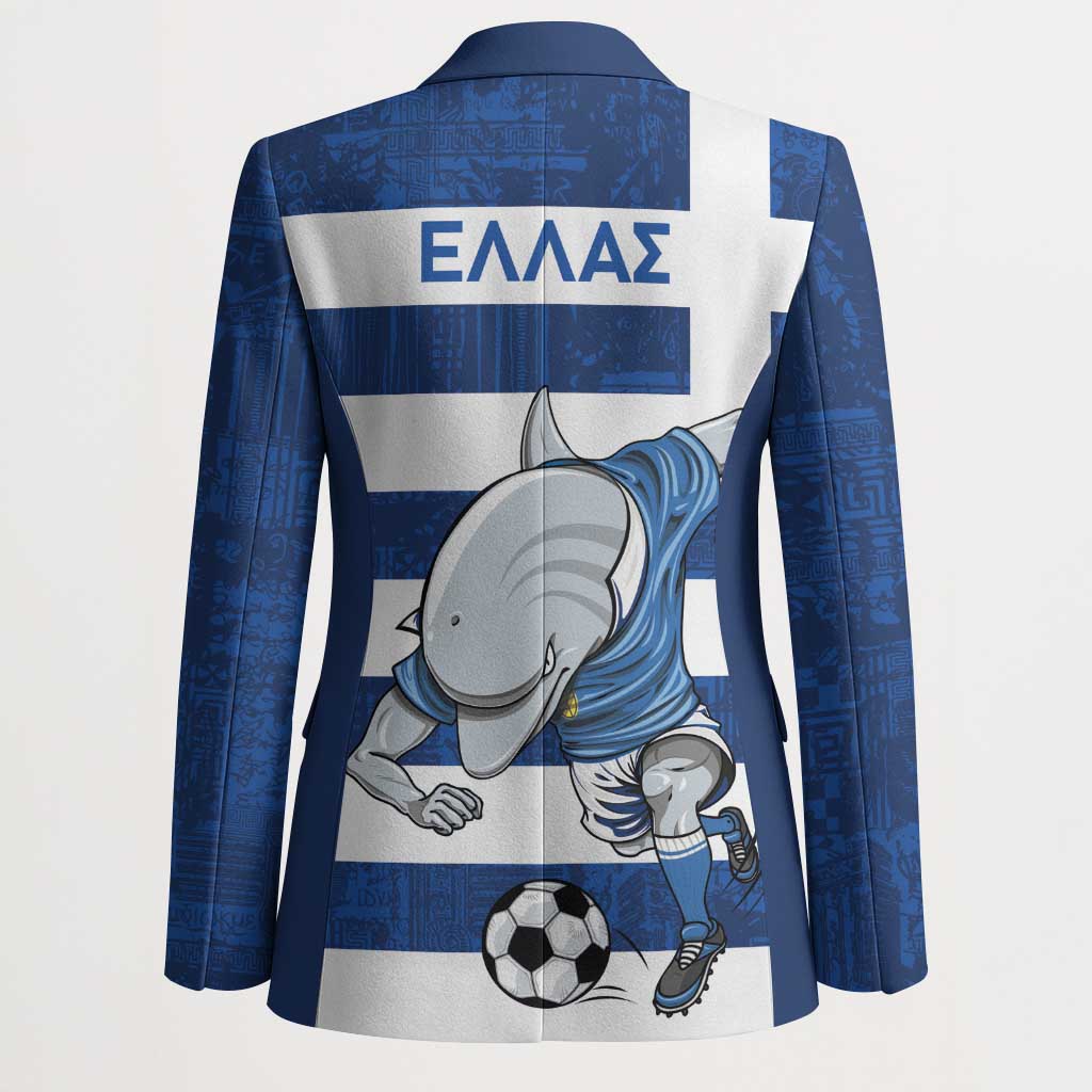 Greece Football Blazer Dolphin Mascot Grunge Style - Wonder Print Shop