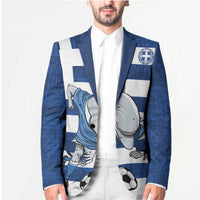 Greece Football Blazer Dolphin Mascot Grunge Style - Wonder Print Shop