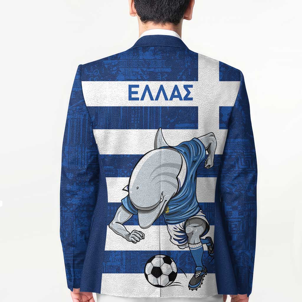 Greece Football Blazer Dolphin Mascot Grunge Style - Wonder Print Shop