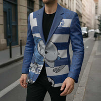 Greece Football Blazer Dolphin Mascot Grunge Style - Wonder Print Shop