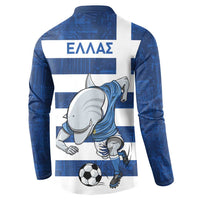 Greece Football Button Sweatshirt Dolphin Mascot Grunge Style - Wonder Print Shop