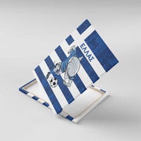 Greece Football Canvas Wall Art Dolphin Mascot Grunge Style - Wonder Print Shop