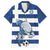 Greece Football Family Matching Long Sleeve Bodycon Dress and Hawaiian Shirt Dolphin Mascot Grunge Style - Wonder Print Shop