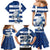 Greece Football Family Matching Mermaid Dress and Hawaiian Shirt Dolphin Mascot Grunge Style - Wonder Print Shop
