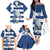 Greece Football Family Matching Off The Shoulder Long Sleeve Dress and Hawaiian Shirt Dolphin Mascot Grunge Style - Wonder Print Shop