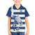Greece Football Family Matching Off The Shoulder Long Sleeve Dress and Hawaiian Shirt Dolphin Mascot Grunge Style - Wonder Print Shop