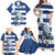 Greece Football Family Matching Off Shoulder Maxi Dress and Hawaiian Shirt Dolphin Mascot Grunge Style - Wonder Print Shop