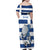Greece Football Family Matching Off Shoulder Maxi Dress and Hawaiian Shirt Dolphin Mascot Grunge Style - Wonder Print Shop